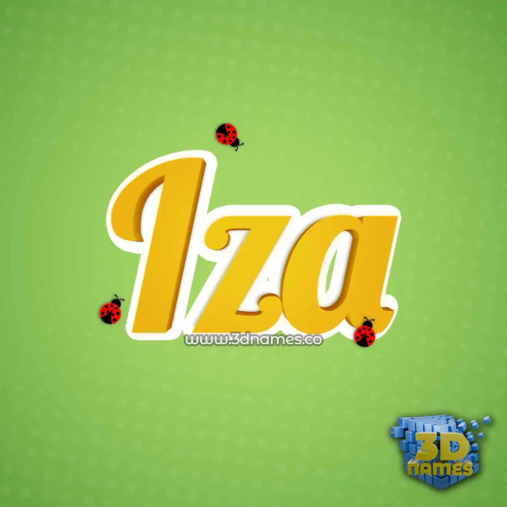 iza in Ladybugs style - 3D name wallpaper