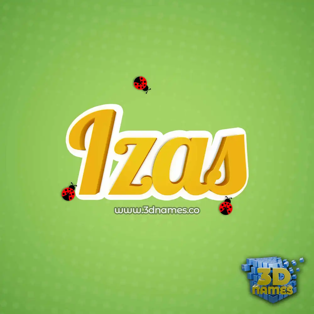 izas in Ladybugs style - 3D name wallpaper