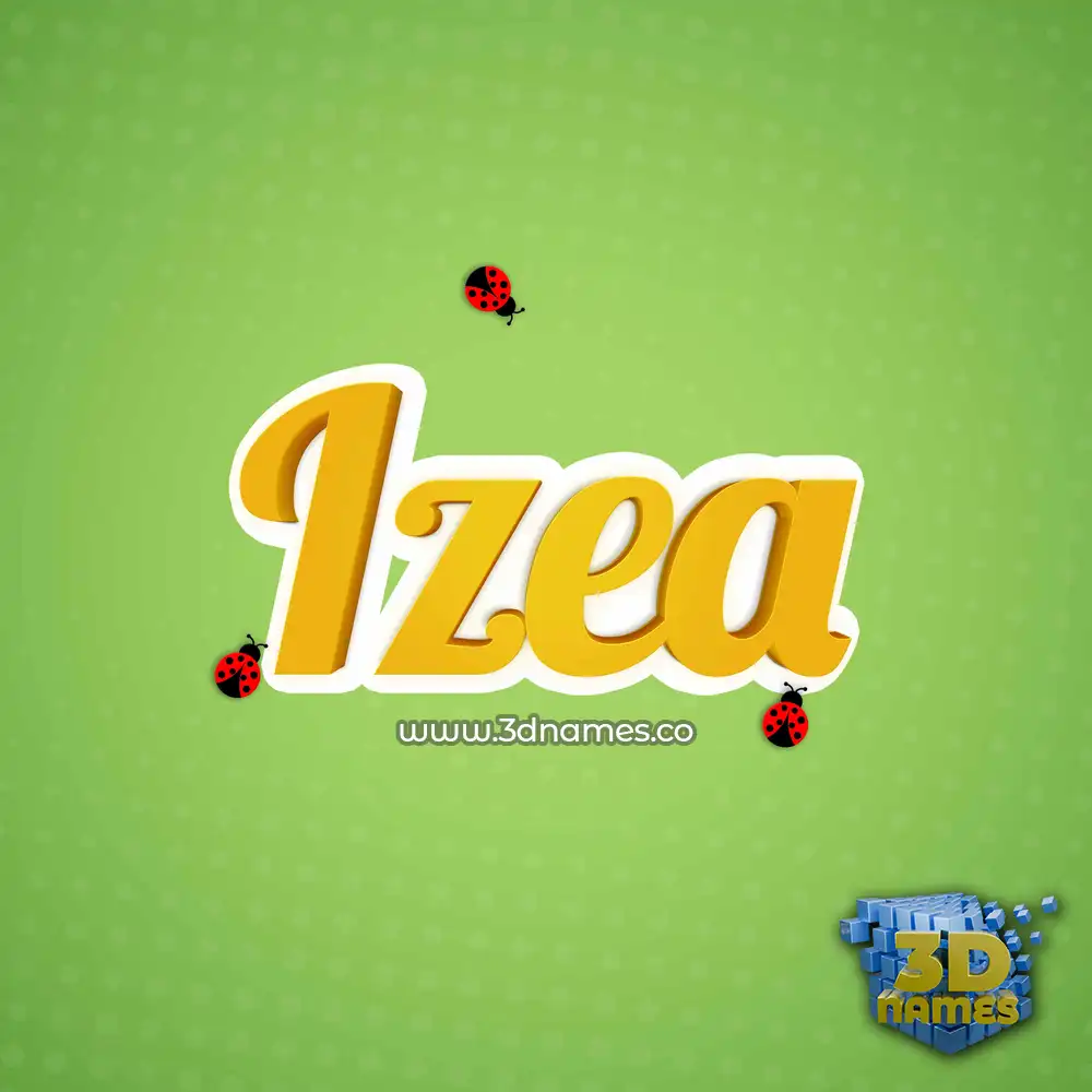 izea in Ladybugs style - 3D name wallpaper
