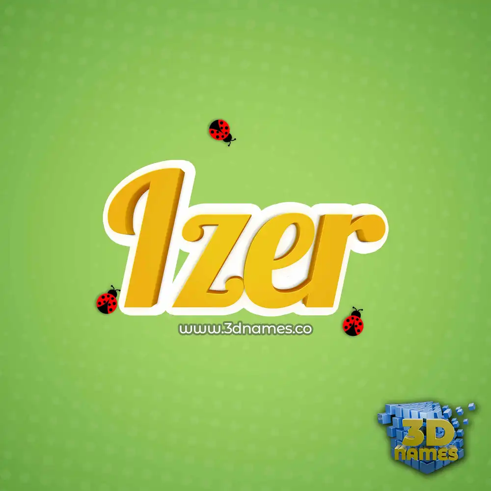 izer in Ladybugs style - 3D name wallpaper
