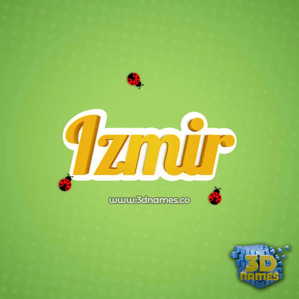 izmir in Ladybugs style - 3D name wallpaper