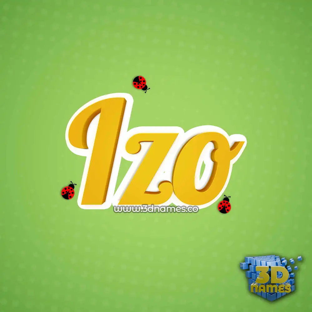 izo in Ladybugs style - 3D name wallpaper