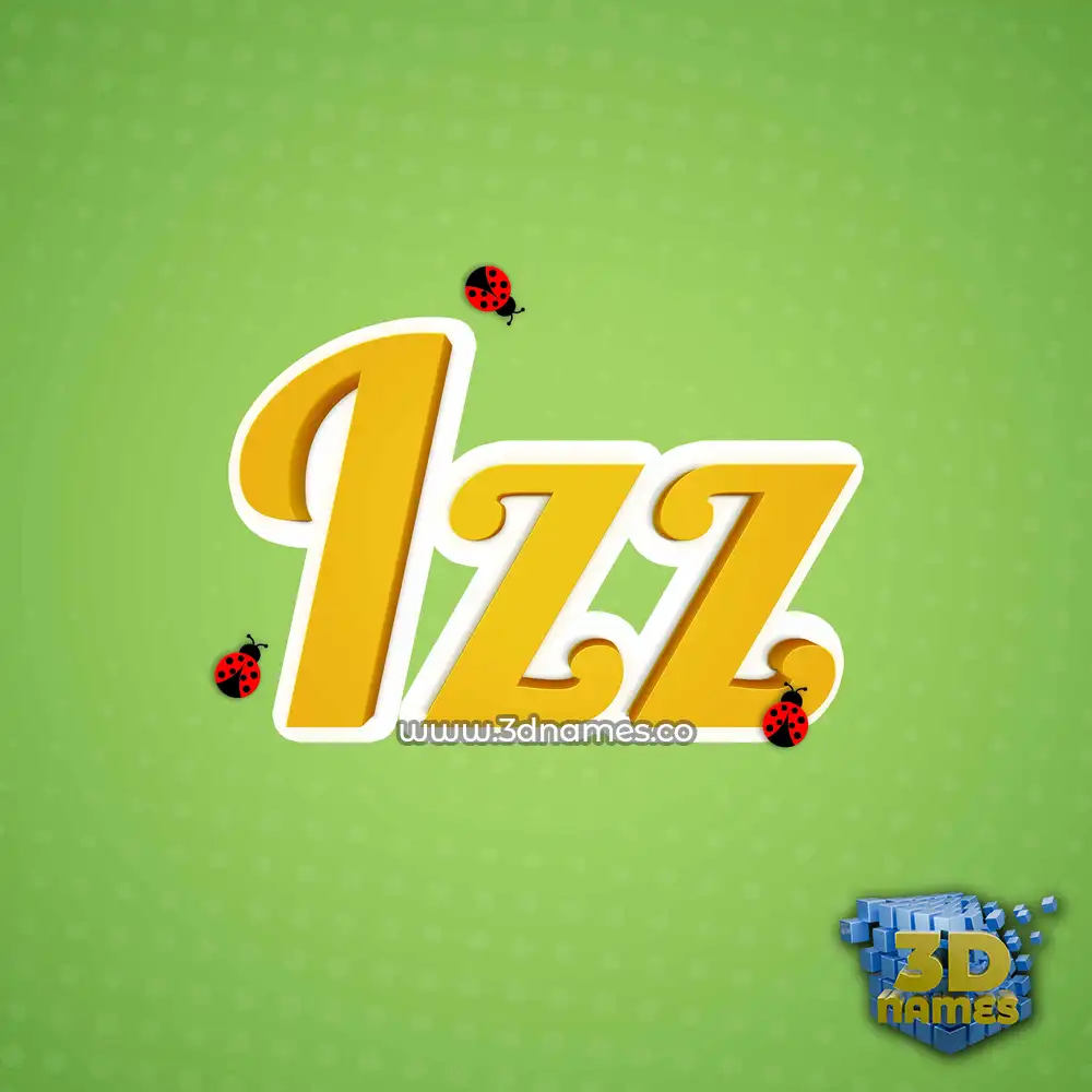 izz in Ladybugs style - 3D name wallpaper