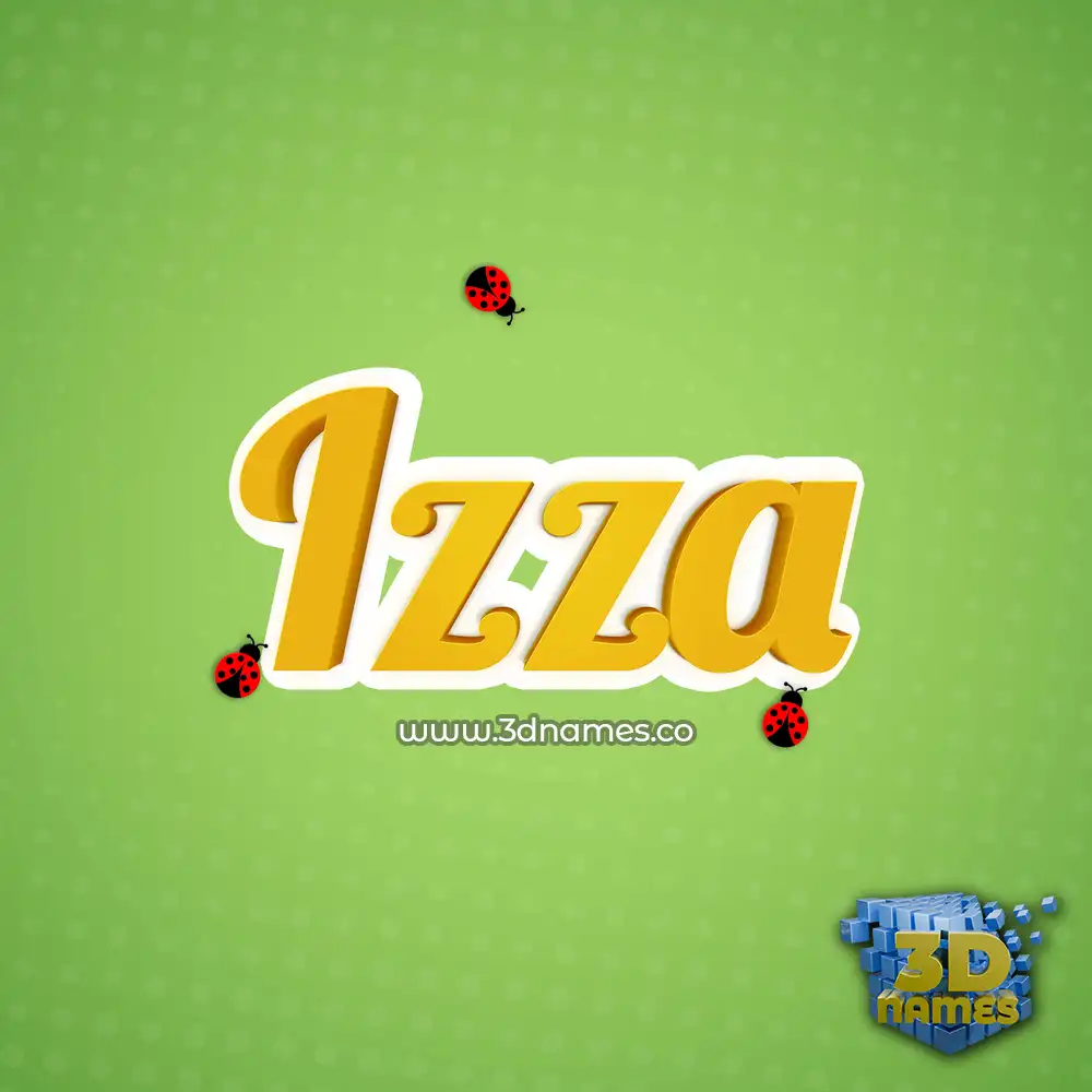 izza in Ladybugs style - 3D name wallpaper
