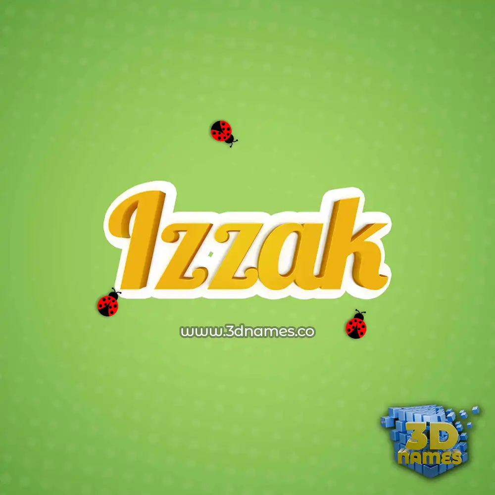 izzak in Ladybugs style - 3D name wallpaper
