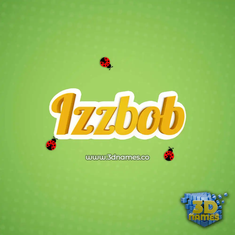 izzbob in Ladybugs style - 3D name wallpaper
