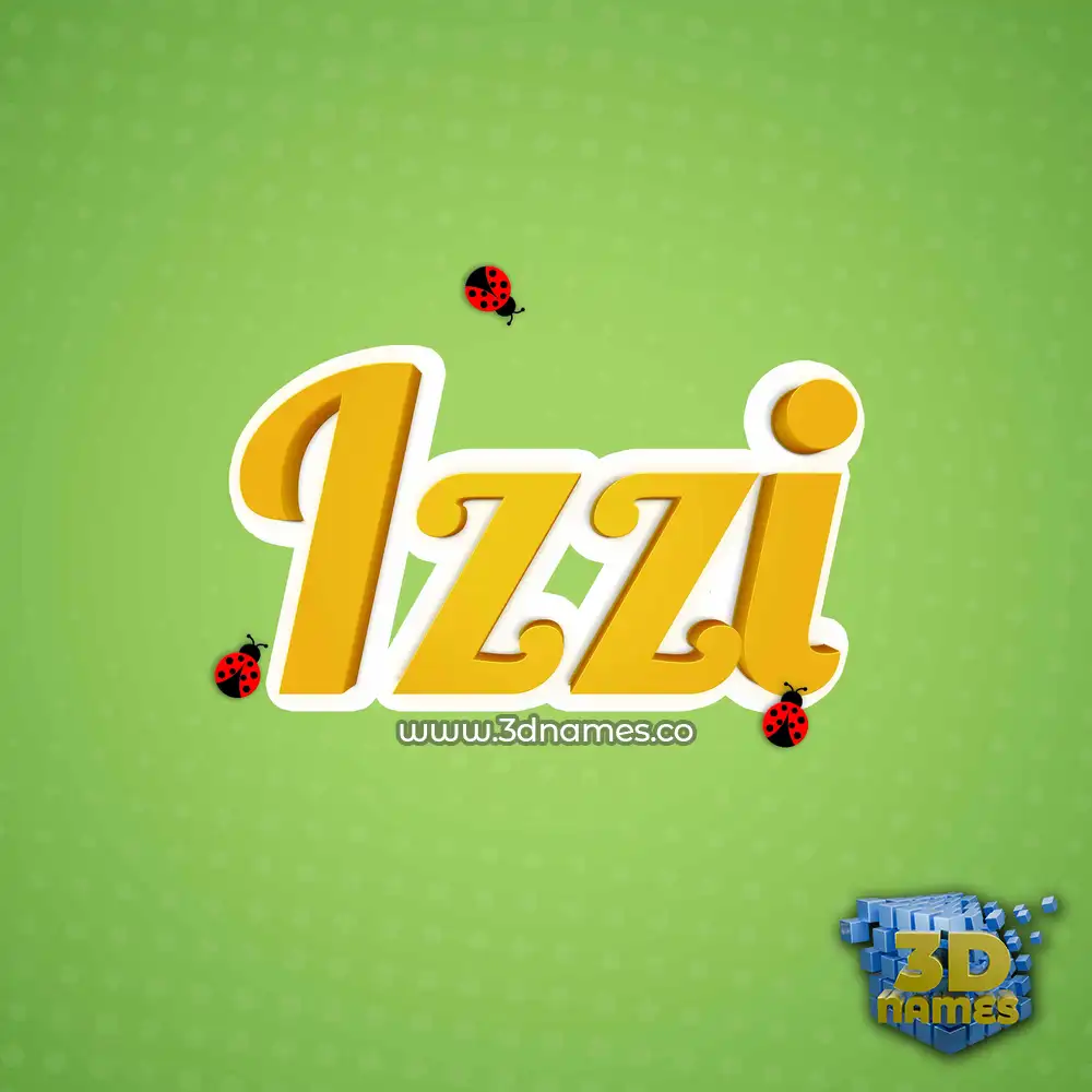 izzi in Ladybugs style - 3D name wallpaper