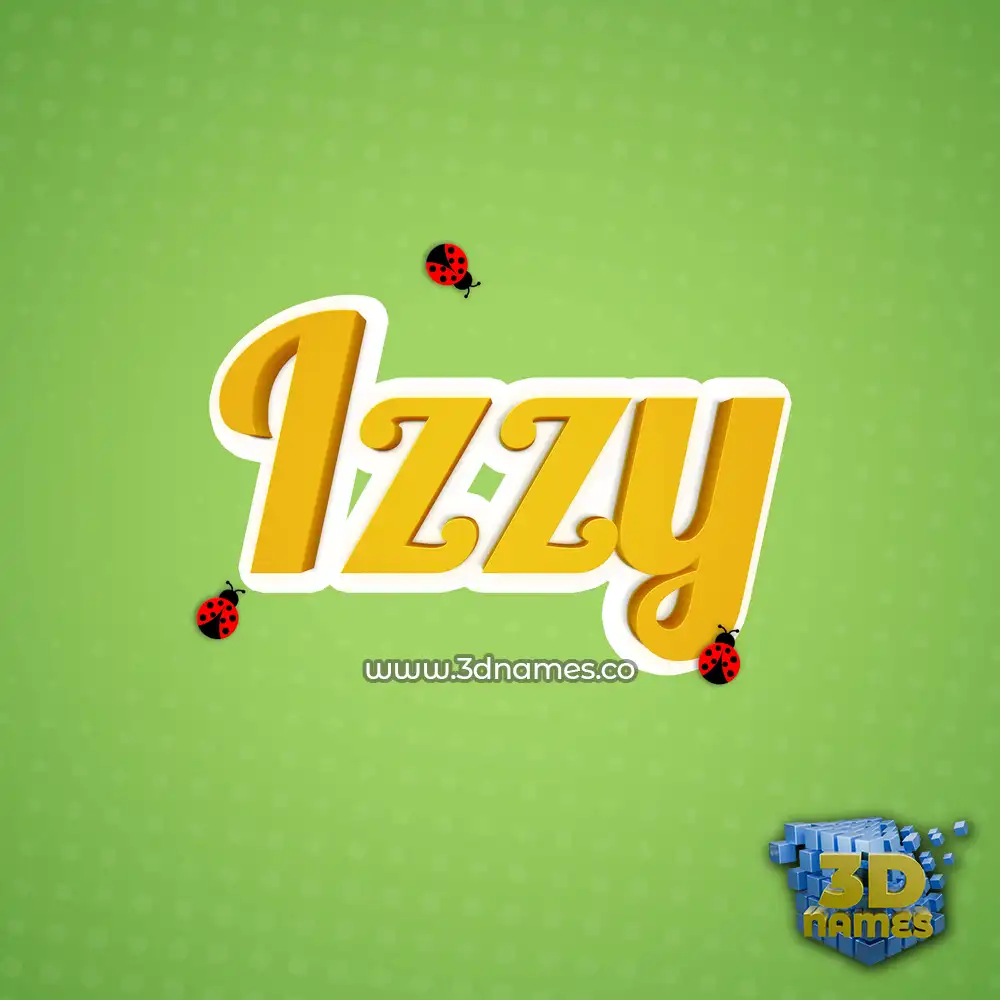 izzy in Ladybugs style - 3D name wallpaper