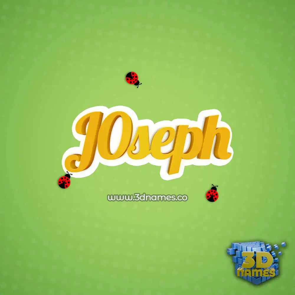 j0seph in Ladybugs style - 3D name wallpaper