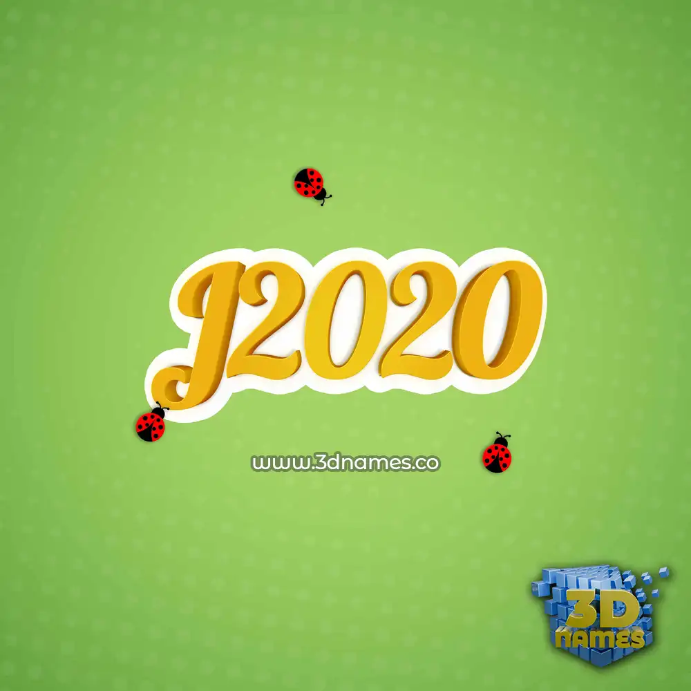 j2020 in Ladybugs style - 3D name wallpaper