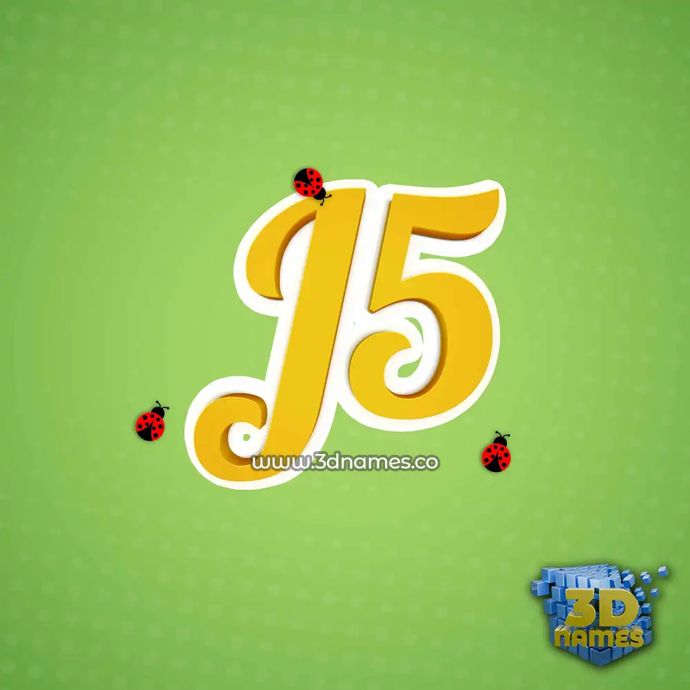 j5 in Ladybugs style - 3D name wallpaper