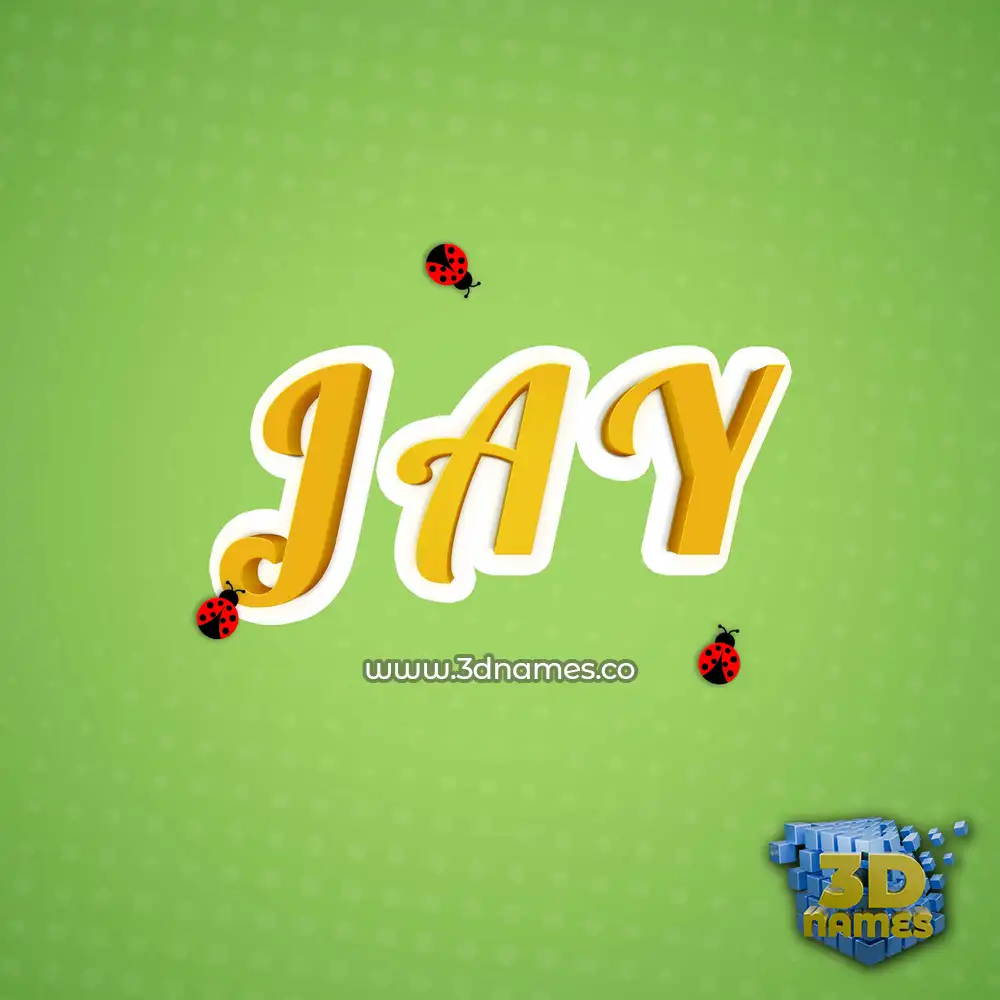 j a y in Ladybugs style - 3D name wallpaper