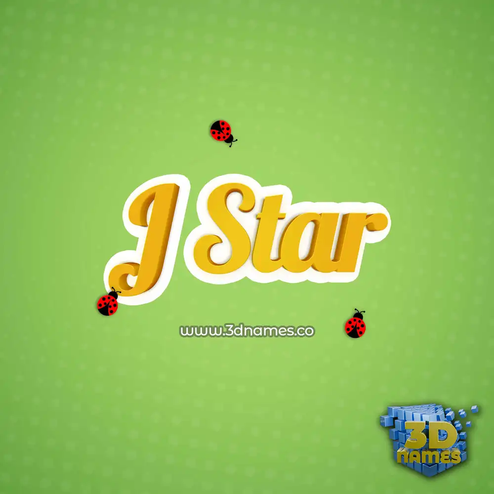 j star in Ladybugs style - 3D name wallpaper
