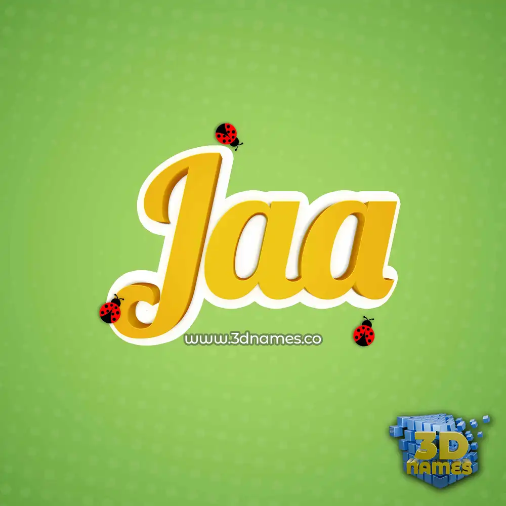 jaa in Ladybugs style - 3D name wallpaper