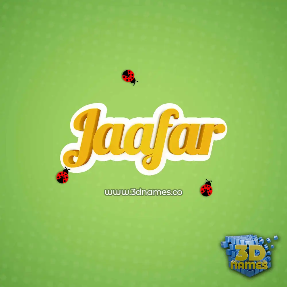 jaafar in Ladybugs style - 3D name wallpaper