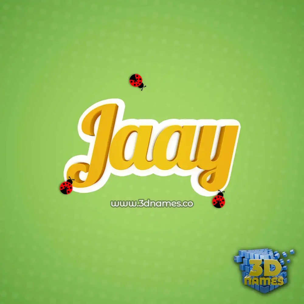 jaay in Ladybugs style - 3D name wallpaper