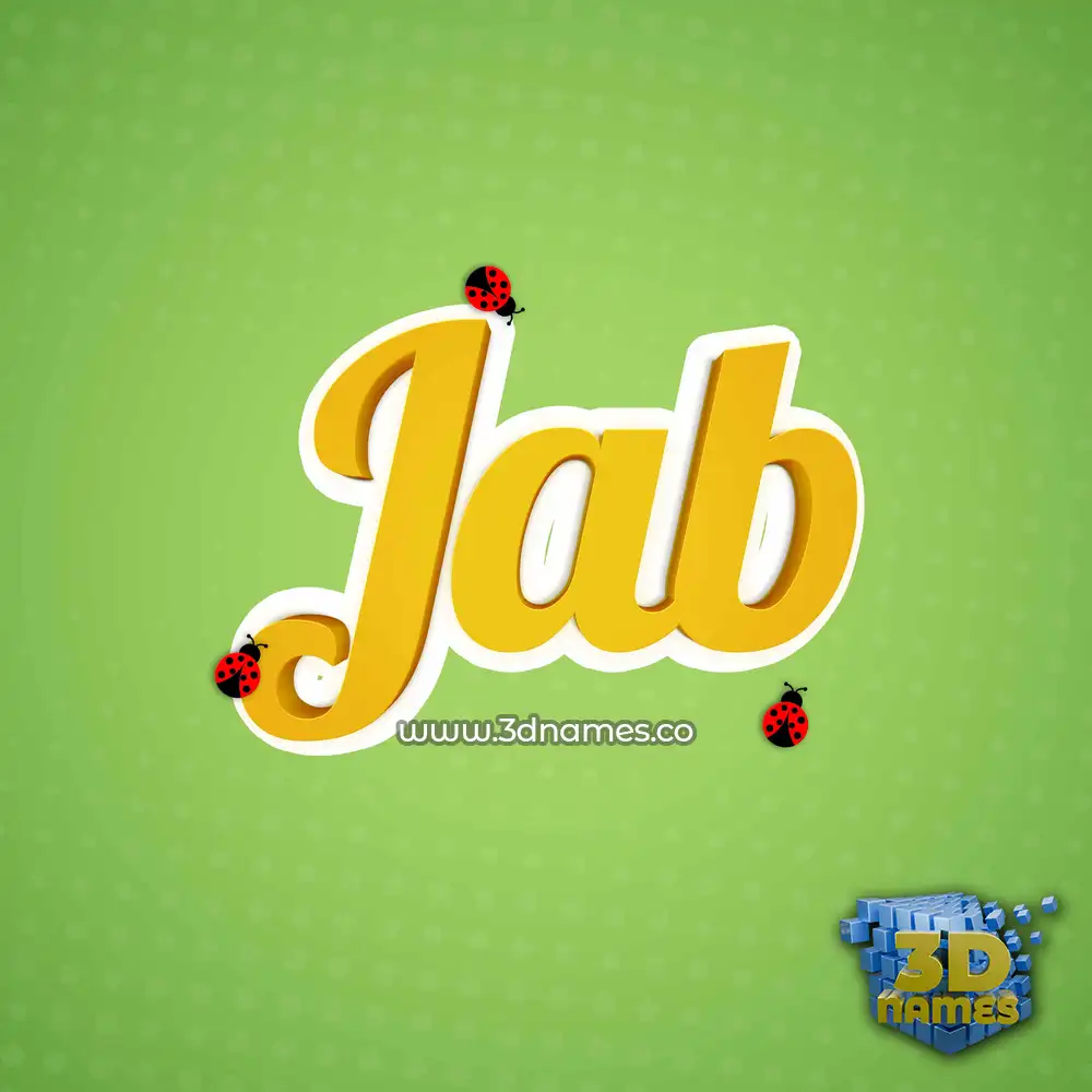 jab in Ladybugs style - 3D name wallpaper