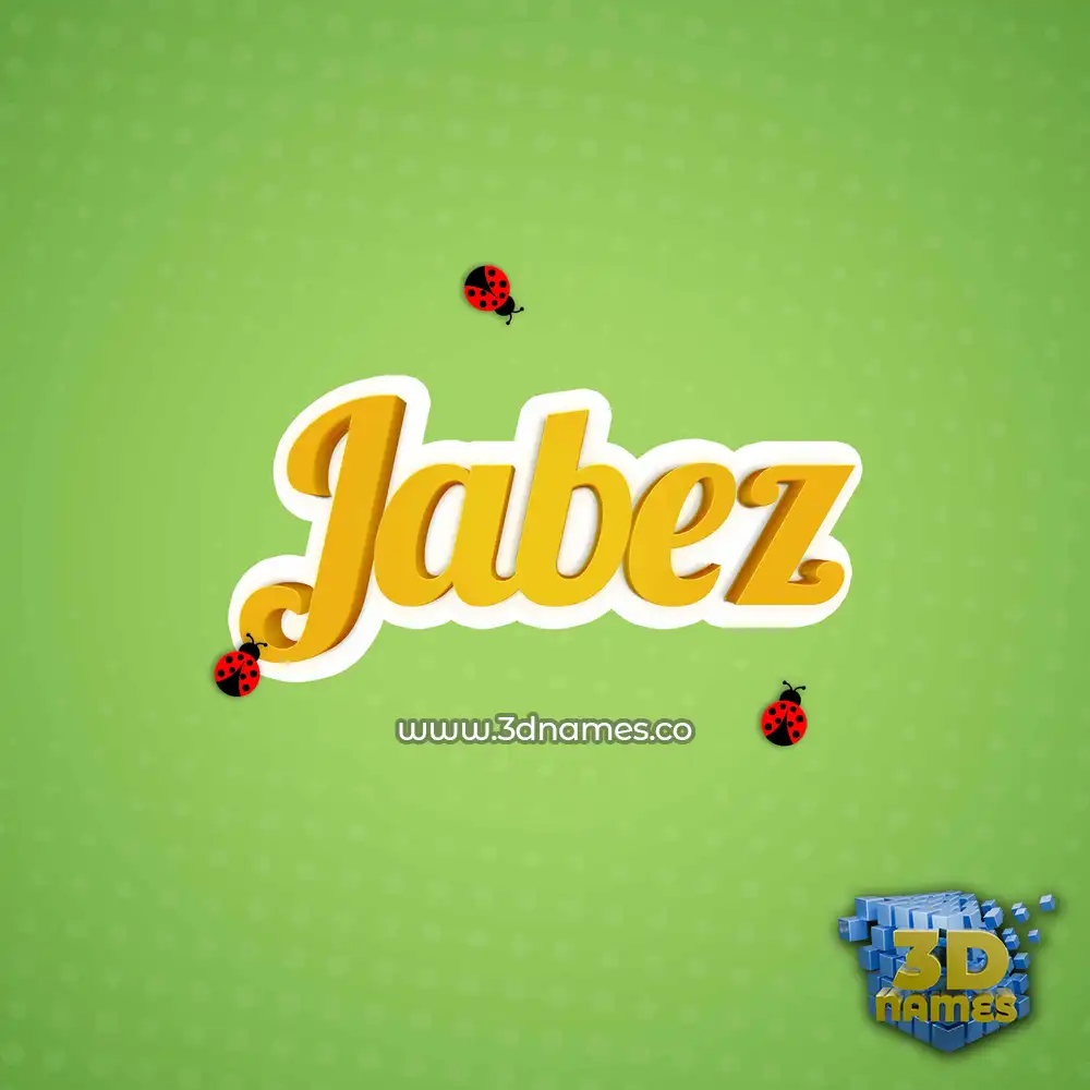 jabez in Ladybugs style - 3D name wallpaper