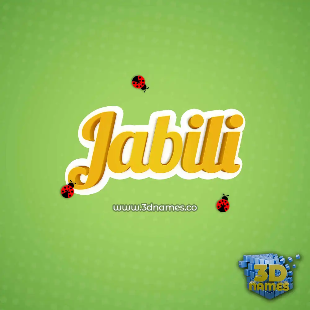 jabili in Ladybugs style - 3D name wallpaper