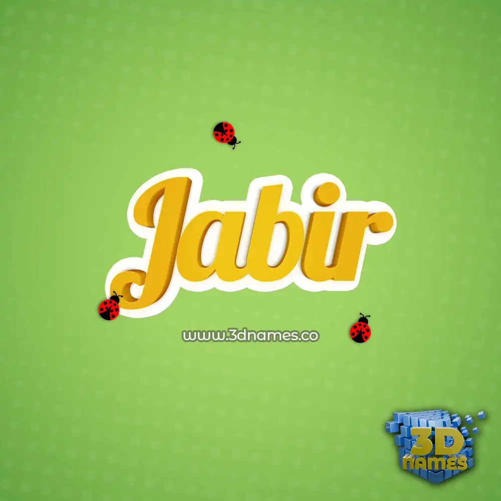 jabir in Ladybugs style - 3D name wallpaper