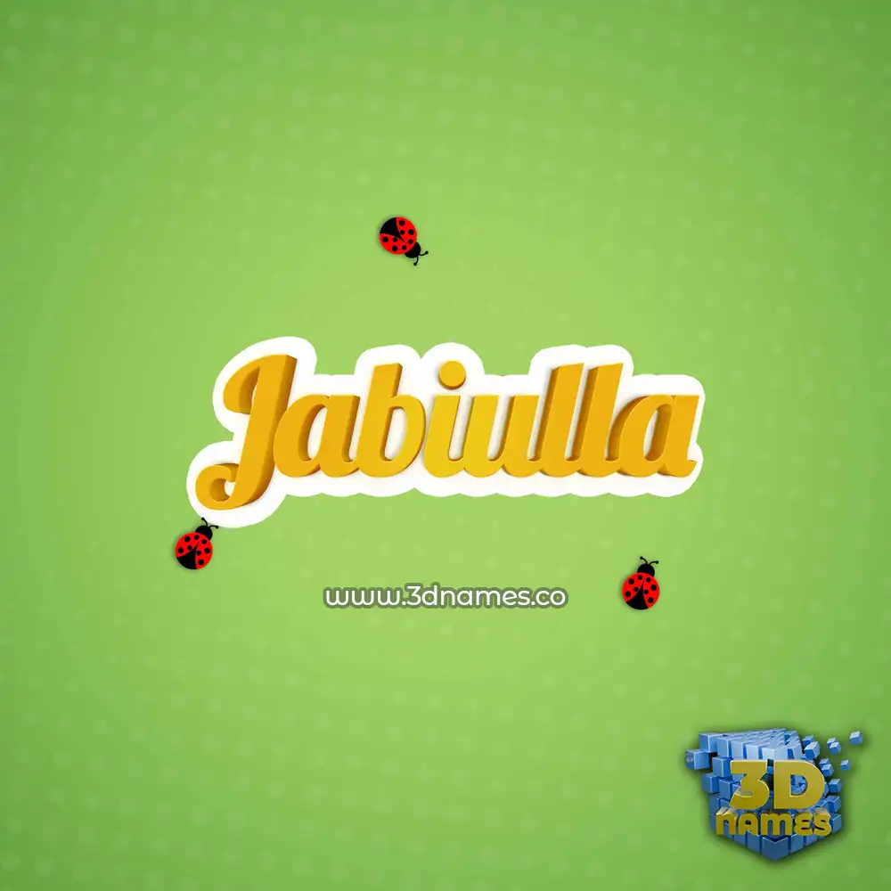 jabiulla in Ladybugs style - 3D name wallpaper
