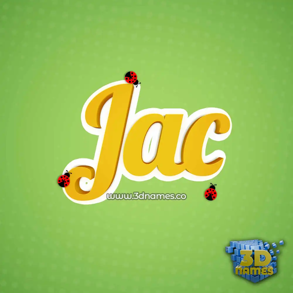 jac in Ladybugs style - 3D name wallpaper