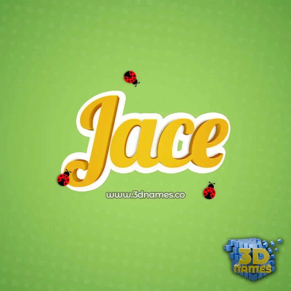 jace in Ladybugs style - 3D name wallpaper