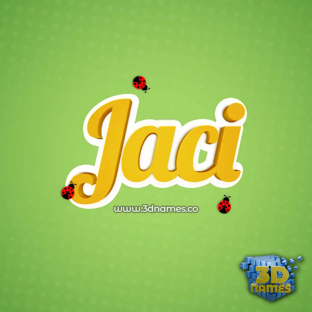 jaci in Ladybugs style - 3D name wallpaper