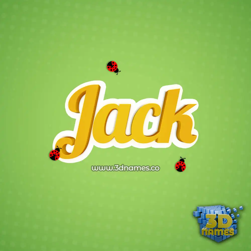 jack in Ladybugs style - 3D name wallpaper