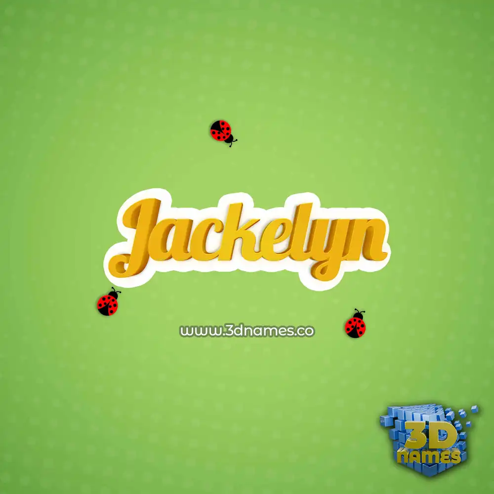 jackelyn in Ladybugs style - 3D name wallpaper