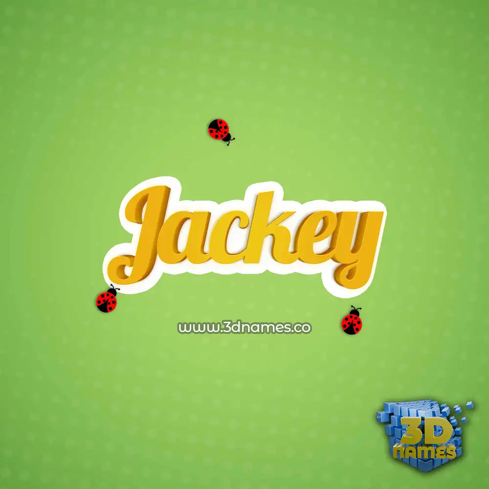 jackey in Ladybugs style - 3D name wallpaper