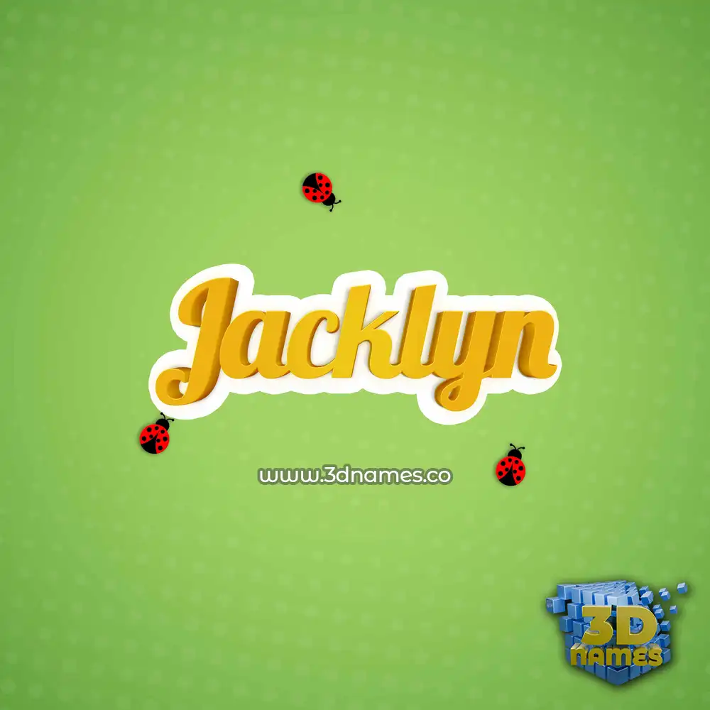 jacklyn in Ladybugs style - 3D name wallpaper