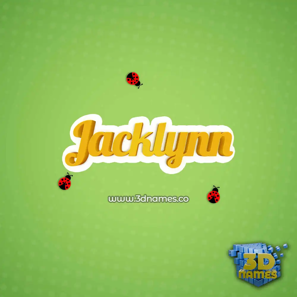 jacklynn in Ladybugs style - 3D name wallpaper