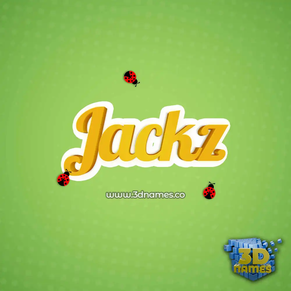 jackz in Ladybugs style - 3D name wallpaper