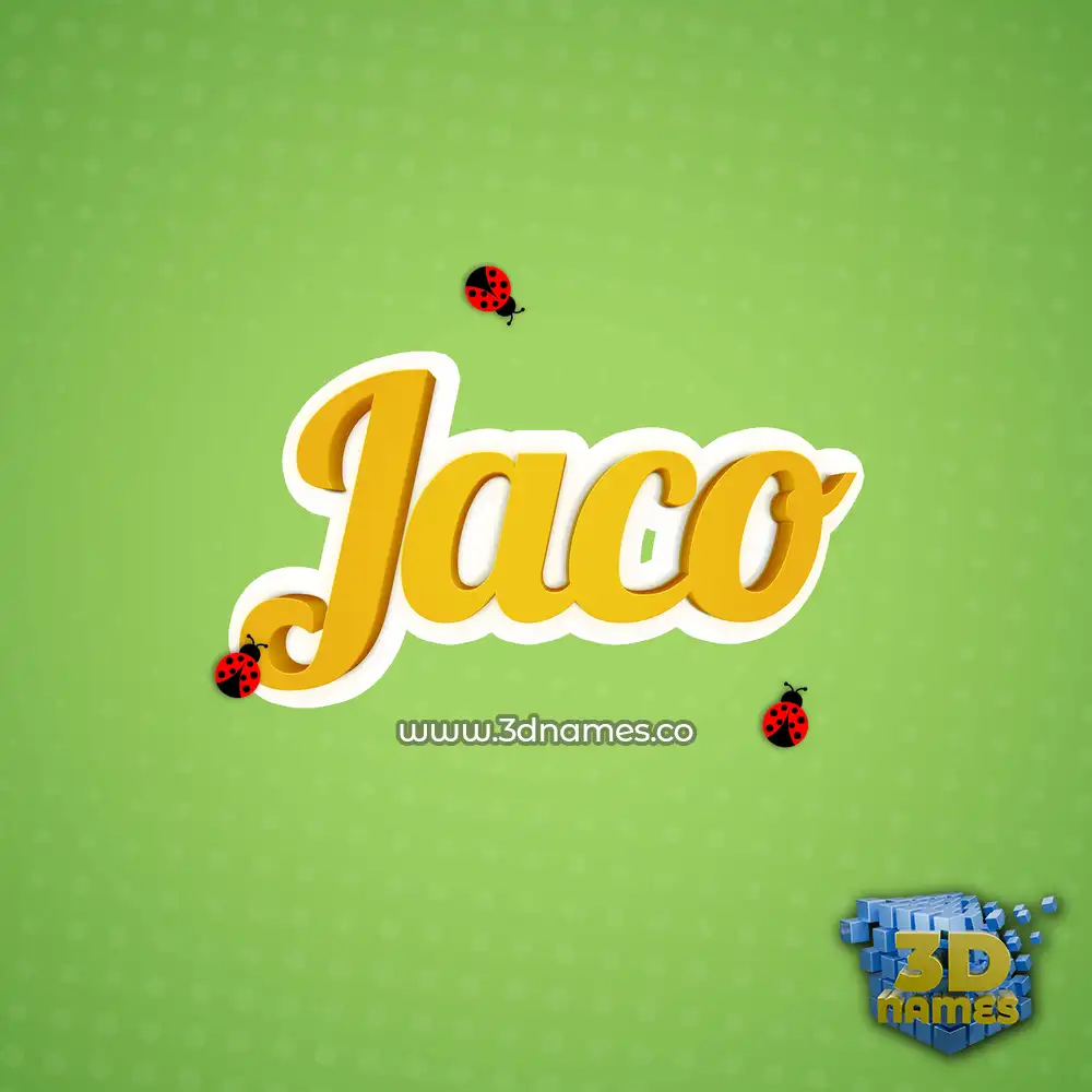jaco in Ladybugs style - 3D name wallpaper