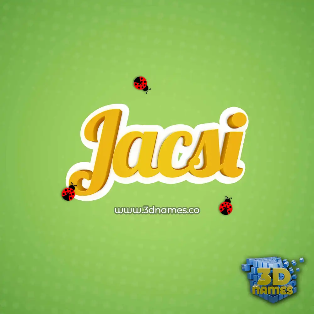 jacsi in Ladybugs style - 3D name wallpaper