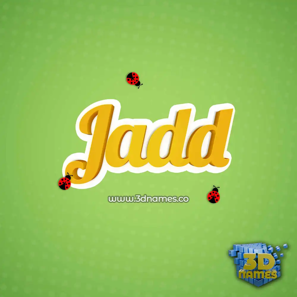jadd in Ladybugs style - 3D name wallpaper