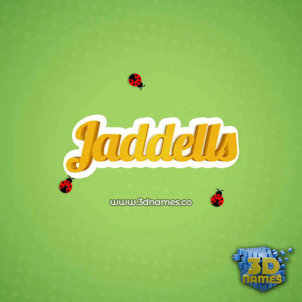 jaddells in Ladybugs style - 3D name wallpaper