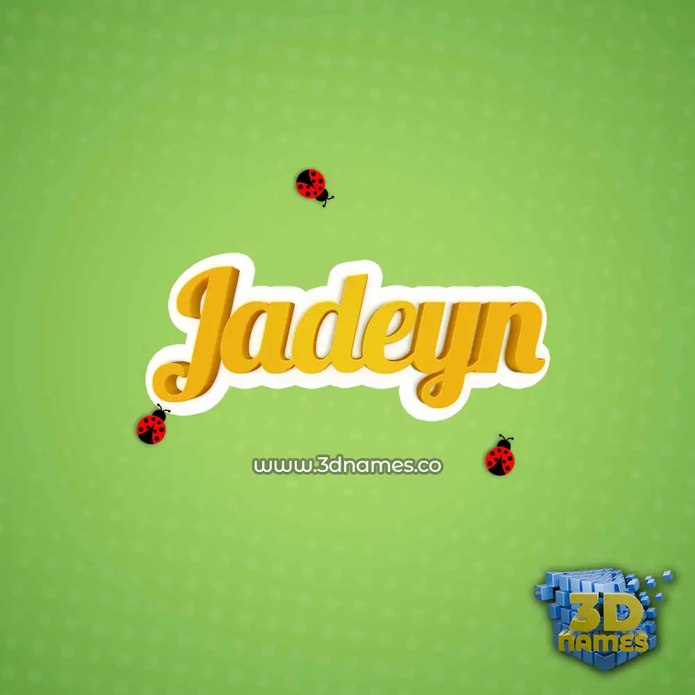 jadeyn in Ladybugs style - 3D name wallpaper