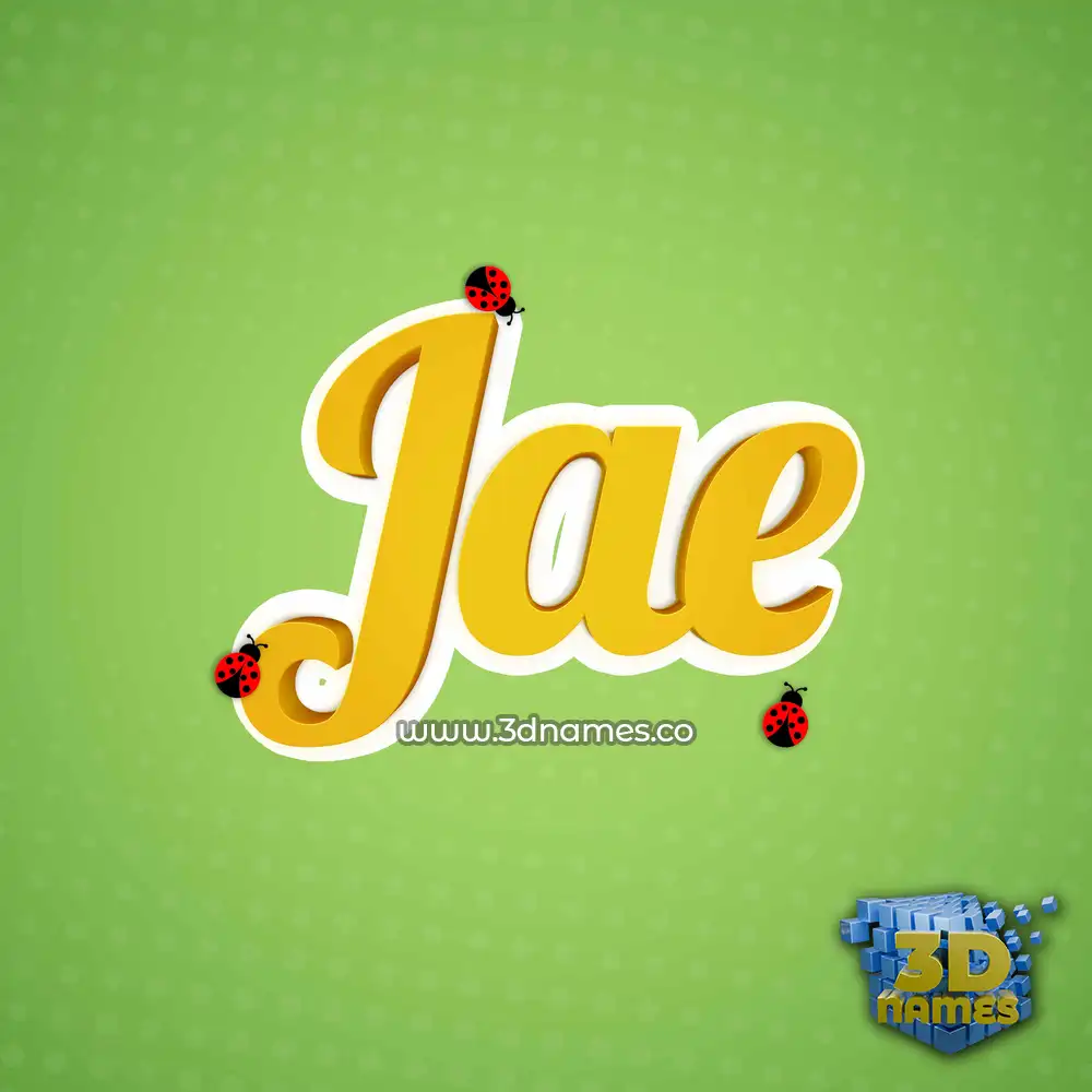 jae in Ladybugs style - 3D name wallpaper