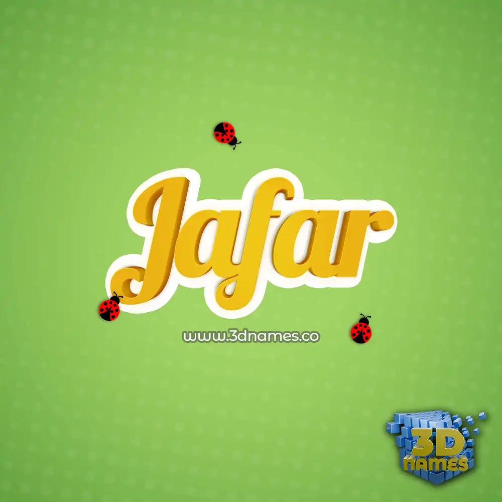 jafar in Ladybugs style - 3D name wallpaper
