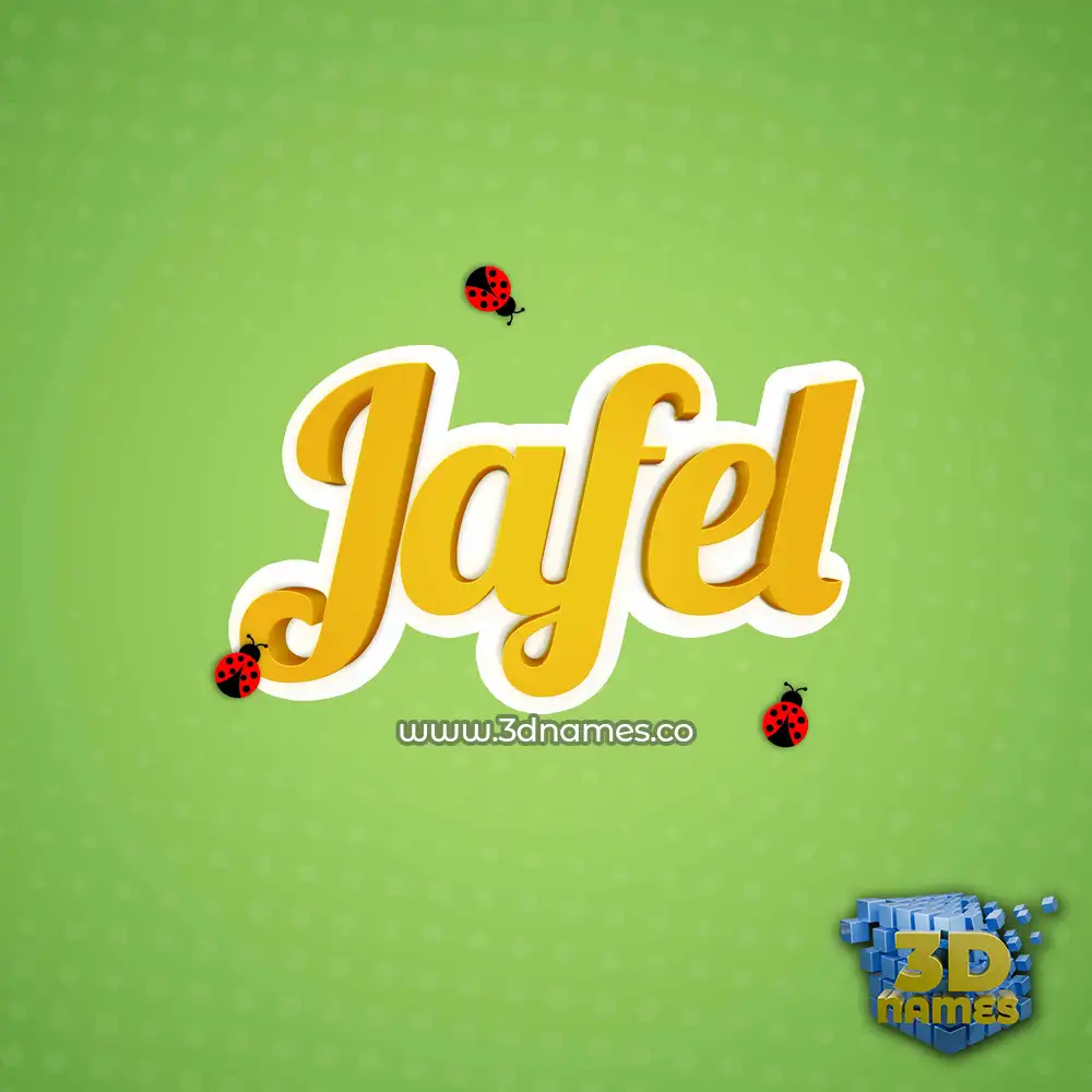 jafel in Ladybugs style - 3D name wallpaper
