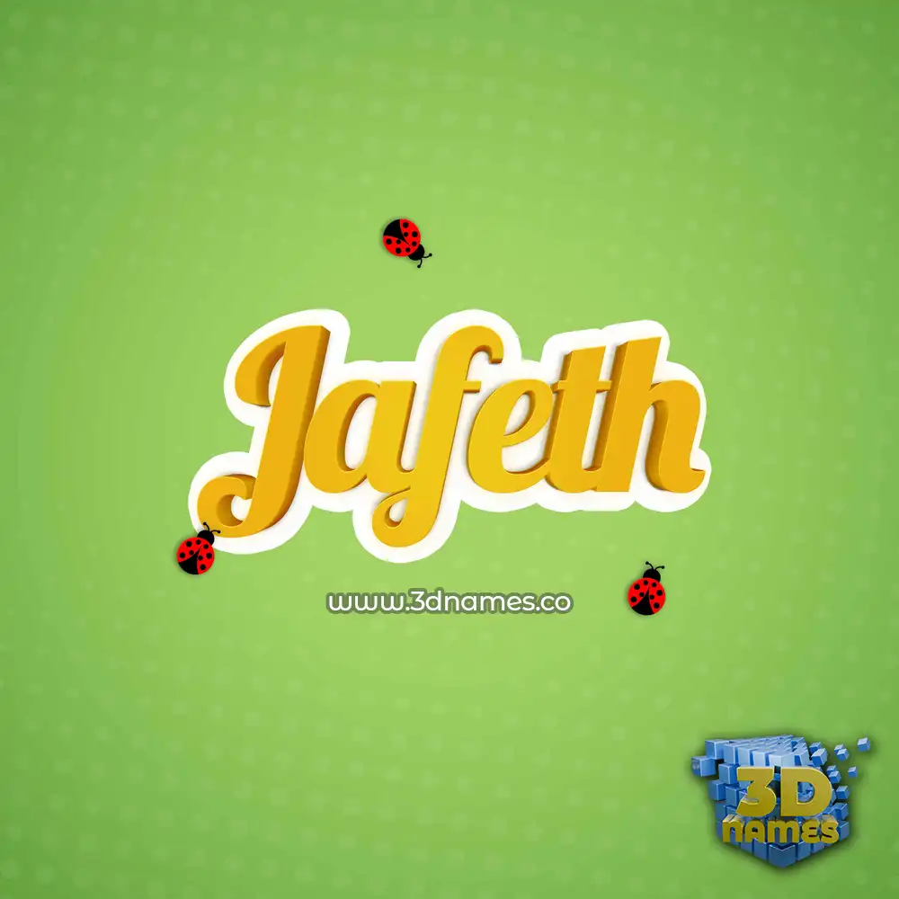 jafeth in Ladybugs style - 3D name wallpaper