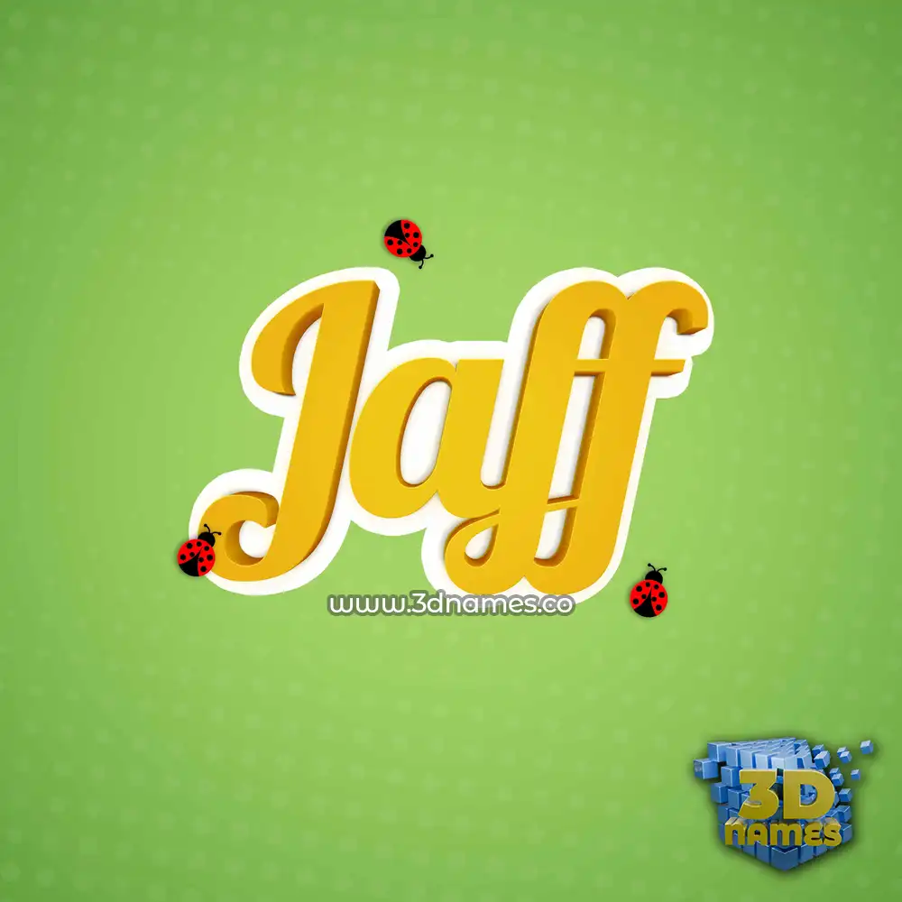 jaff in Ladybugs style - 3D name wallpaper