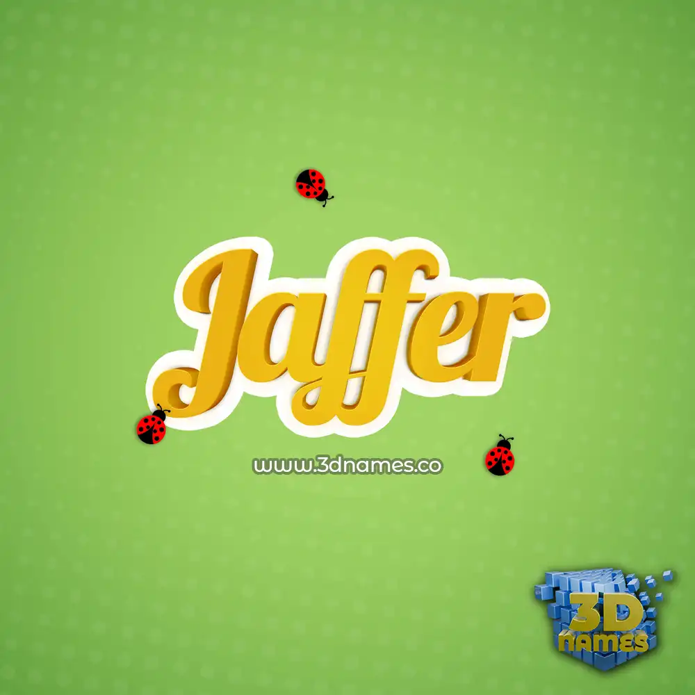 jaffer in Ladybugs style - 3D name wallpaper
