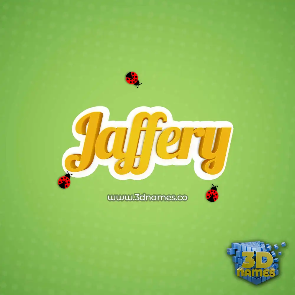 jaffery in Ladybugs style - 3D name wallpaper