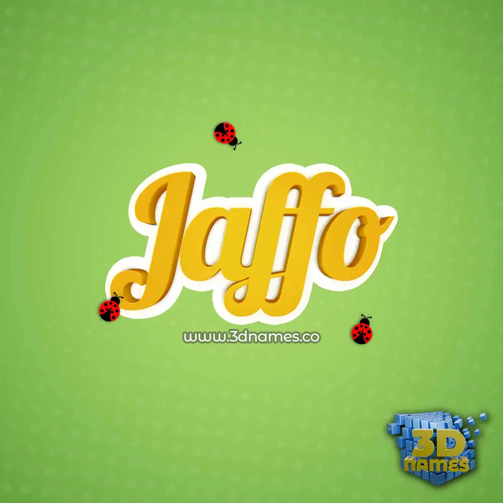 jaffo in Ladybugs style - 3D name wallpaper