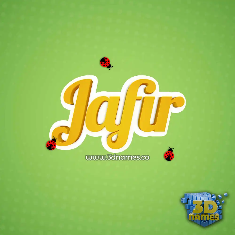 jafir in Ladybugs style - 3D name wallpaper