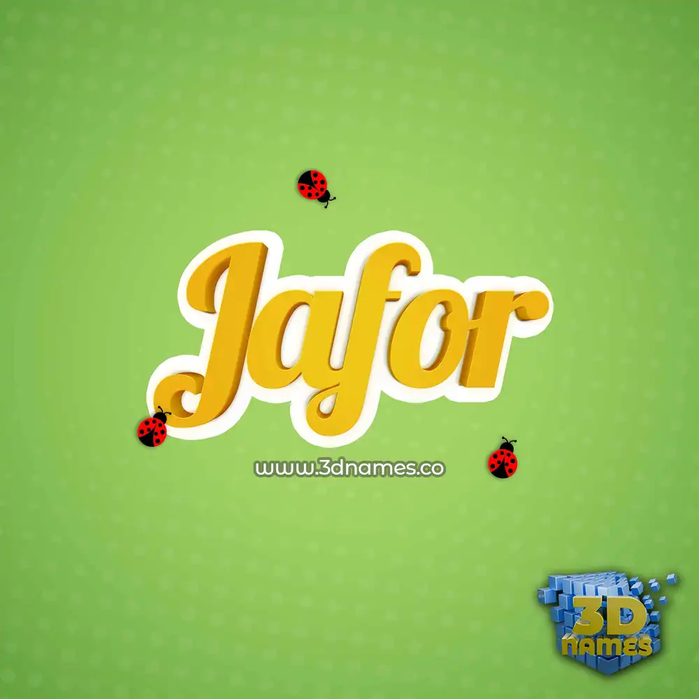 jafor in Ladybugs style - 3D name wallpaper