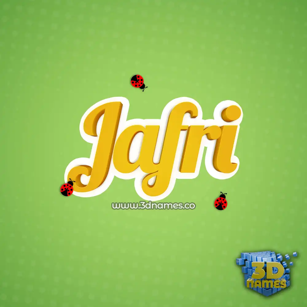 jafri in Ladybugs style - 3D name wallpaper